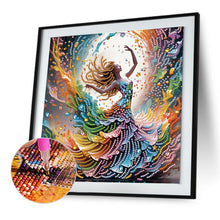 Load image into Gallery viewer, Diamond Painting - Partial Special Shaped - Beautiful skirt girl (30*30CM)
