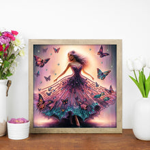Load image into Gallery viewer, Diamond Painting - Partial Special Shaped - Beautiful skirt girl (30*30CM)
