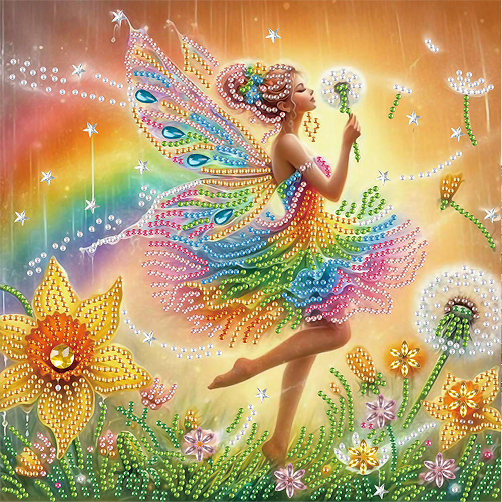Diamond Painting - Partial Special Shaped - Beautiful skirt girl (30*30CM)