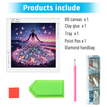 Load image into Gallery viewer, Diamond Painting - Partial Special Shaped - Beautiful skirt girl (30*30CM)
