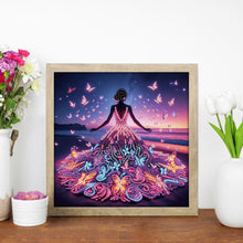 Load image into Gallery viewer, Diamond Painting - Partial Special Shaped - Beautiful skirt girl (30*30CM)
