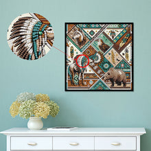 Load image into Gallery viewer, Diamond Painting - Partial Special Shaped - indian tribal decoration (30*30CM)
