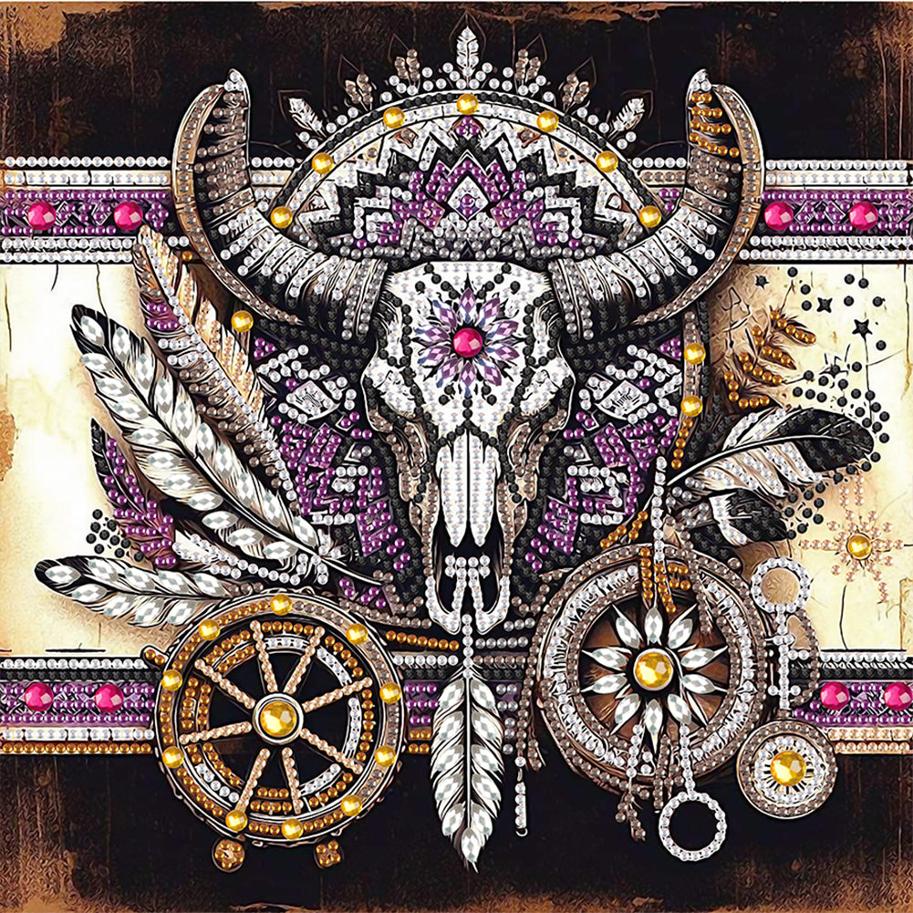 Diamond Painting - Partial Special Shaped - indian tribal decoration (30*30CM)