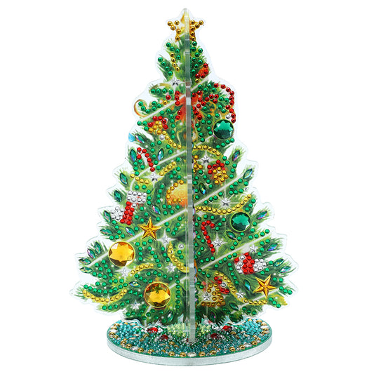 Special Shaped Christmas Tree Diamond Painting Tabletop Ornaments Kit (C)