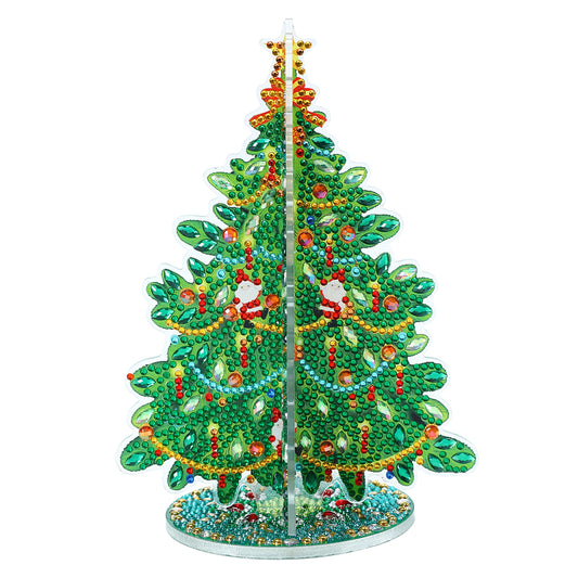 Special Shaped Christmas Tree Diamond Painting Tabletop Ornaments Kit (D)