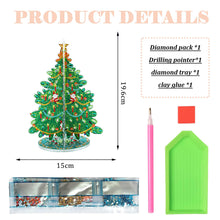 Load image into Gallery viewer, Special Shaped Christmas Tree Diamond Painting Tabletop Ornaments Kit (D)

