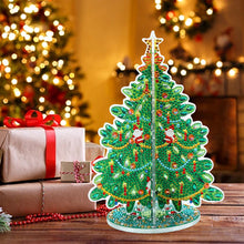 Load image into Gallery viewer, Special Shaped Christmas Tree Diamond Painting Tabletop Ornaments Kit (D)
