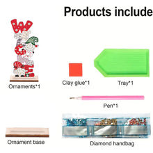 Load image into Gallery viewer, Wooden Special Shaped Cute Gnome 5D DIY Diamond Art Tabletop Decor Bedroom Decor
