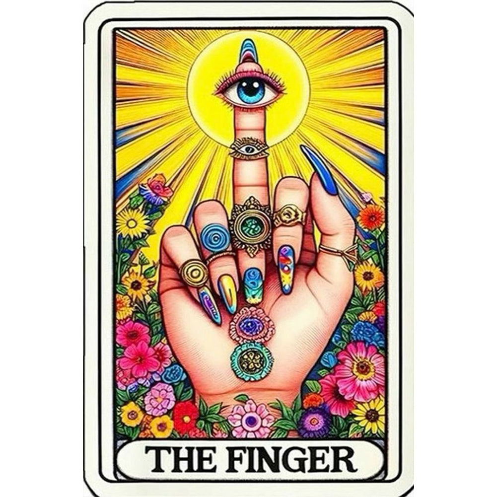 Diamond Painting - Full Round - Abstract Tarot Cards in Hands (40*60CM)