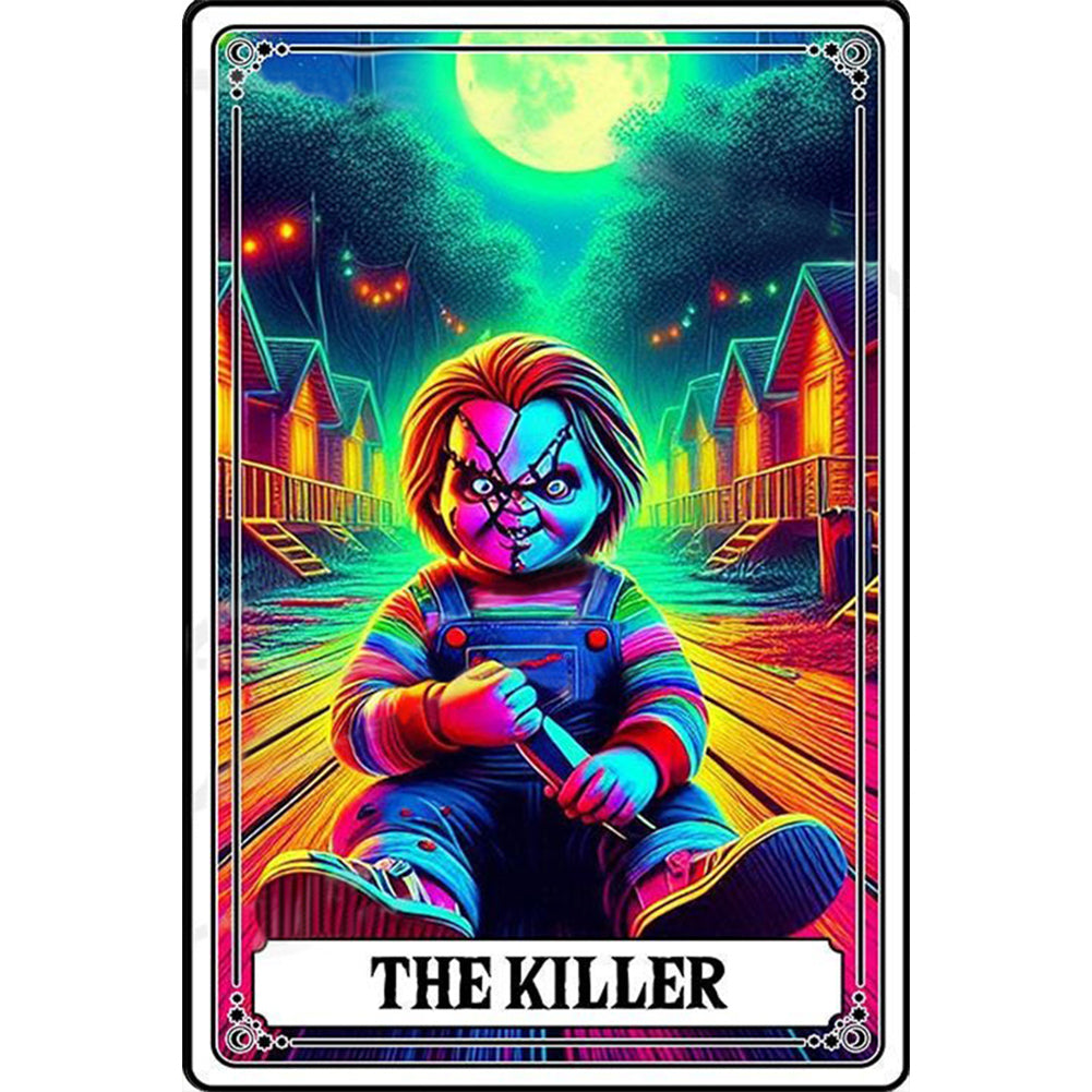 Diamond Painting - Full Round - Abstract Tarot Cards for Horror Kids (40*60CM)