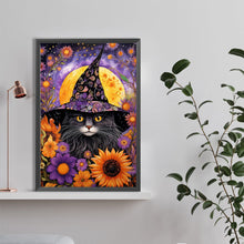 Load image into Gallery viewer, Diamond Painting - Full Round - Halloween Cat (40*60CM)
