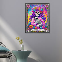 Load image into Gallery viewer, Diamond Painting - Full Round - Skull Girl and Dog Tarot Cards (40*50CM)
