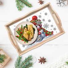 Load image into Gallery viewer, Christmas Diamond Painting Wooden Serving Tray Home Decoration (Red Snowman)
