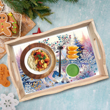 Load image into Gallery viewer, Christmas Diamond Painting Wooden Serving Tray Home Decoration (Blue Elk)

