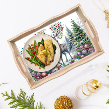 Load image into Gallery viewer, Christmas Diamond Painting Wooden Serving Tray Home Decoration (Green Elk)
