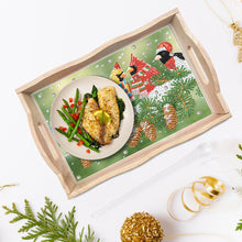 Load image into Gallery viewer, Christmas Diamond Painting Wooden Serving Tray Home Decoration (Five Birds)
