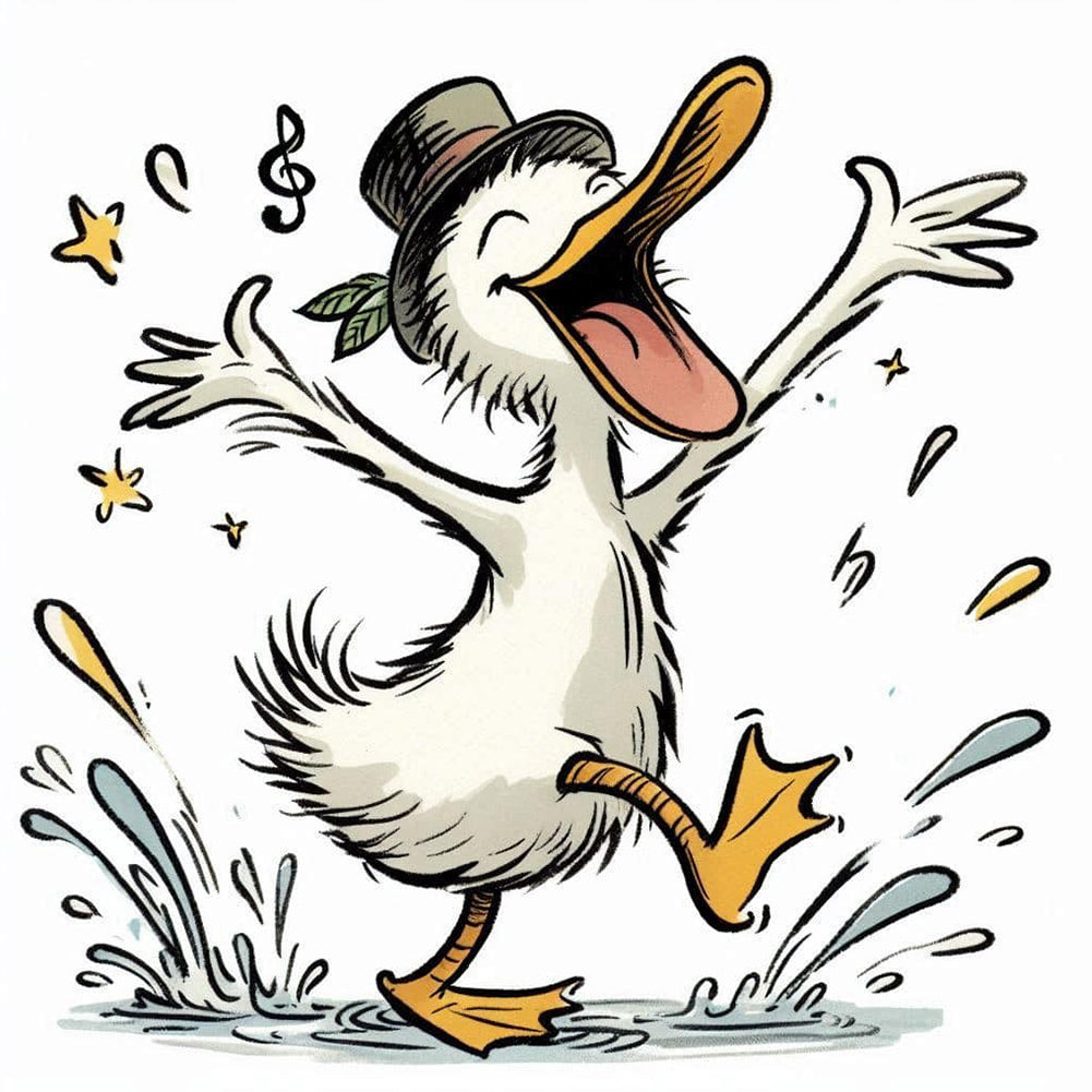 Diamond Painting - Full Round - Happy Duck (40*40CM)