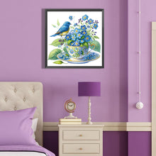 Load image into Gallery viewer, Diamond Painting - Partial Special Shaped - cup flowers and birds (40*40CM)

