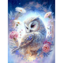 Load image into Gallery viewer, AB Diamond Painting - Full Square - Flower owl (30*40CM)
