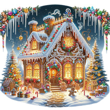Load image into Gallery viewer, Diamond Painting - Partial Special Shaped - Christmas cabin (40*40CM)
