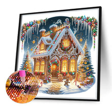 Load image into Gallery viewer, Diamond Painting - Partial Special Shaped - Christmas cabin (40*40CM)
