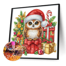 Load image into Gallery viewer, Diamond Painting - Partial Special Shaped - Christmas Owl (40*40CM)
