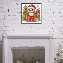 Load image into Gallery viewer, Diamond Painting - Partial Special Shaped - Christmas Owl (40*40CM)
