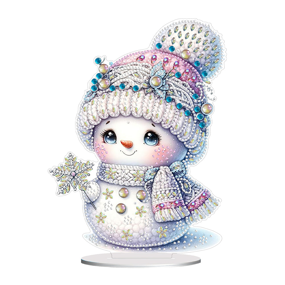 Christmas Snowman Diamond Painting Desktop Ornaments Kit Bedroom Table Decor