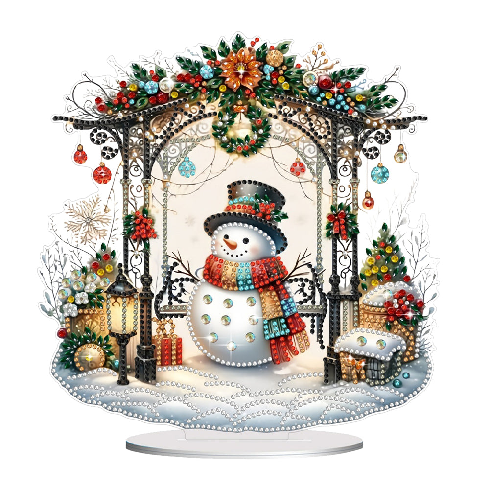 Christmas Snowman Diamond Painting Desktop Ornaments Kit Bedroom Table Decor