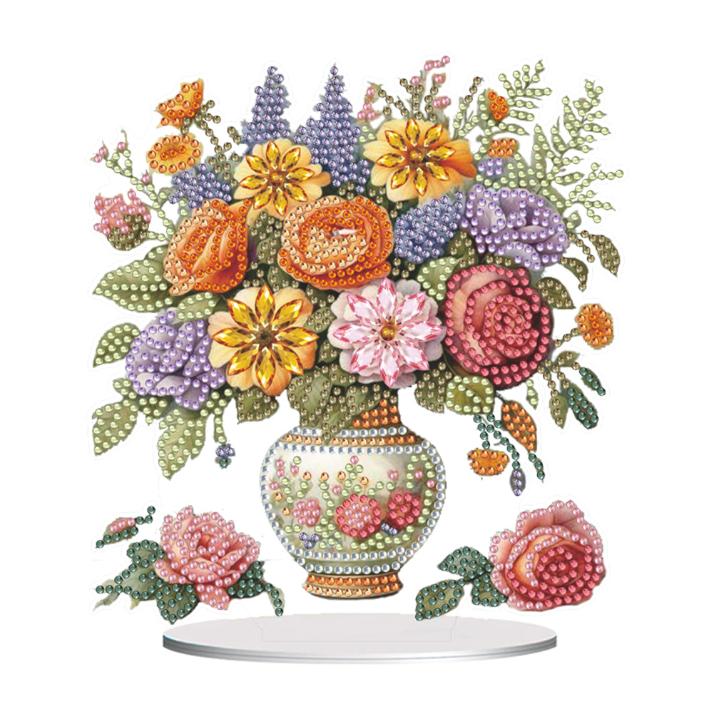 Acrylic Flowers Bird 5D DIY Diamond Art Tabletop Decorations Bedroom Table Decor