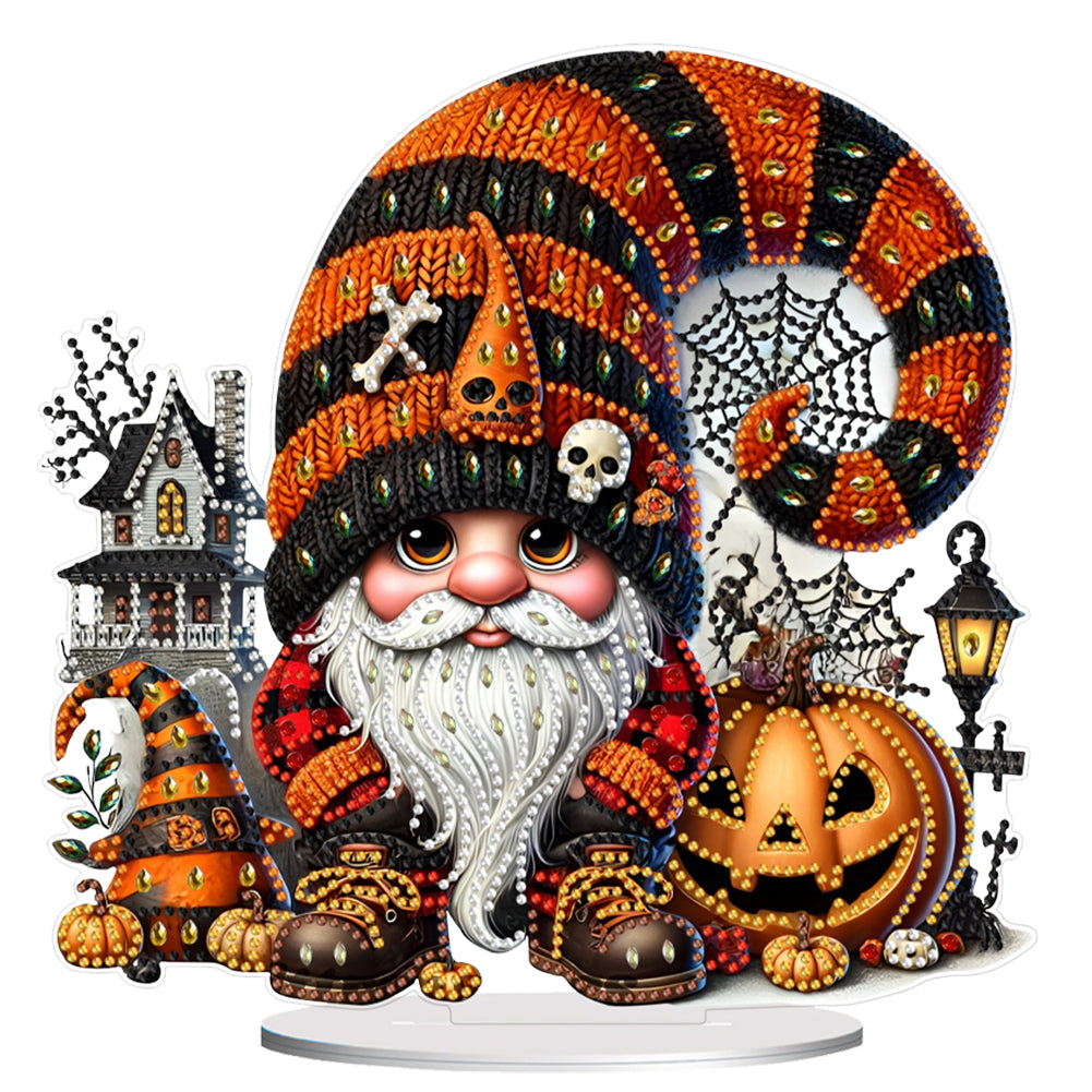 Acrylic Halloween Gnome Desktop Diamond Art Kits Diamond Painting Desktop Decors