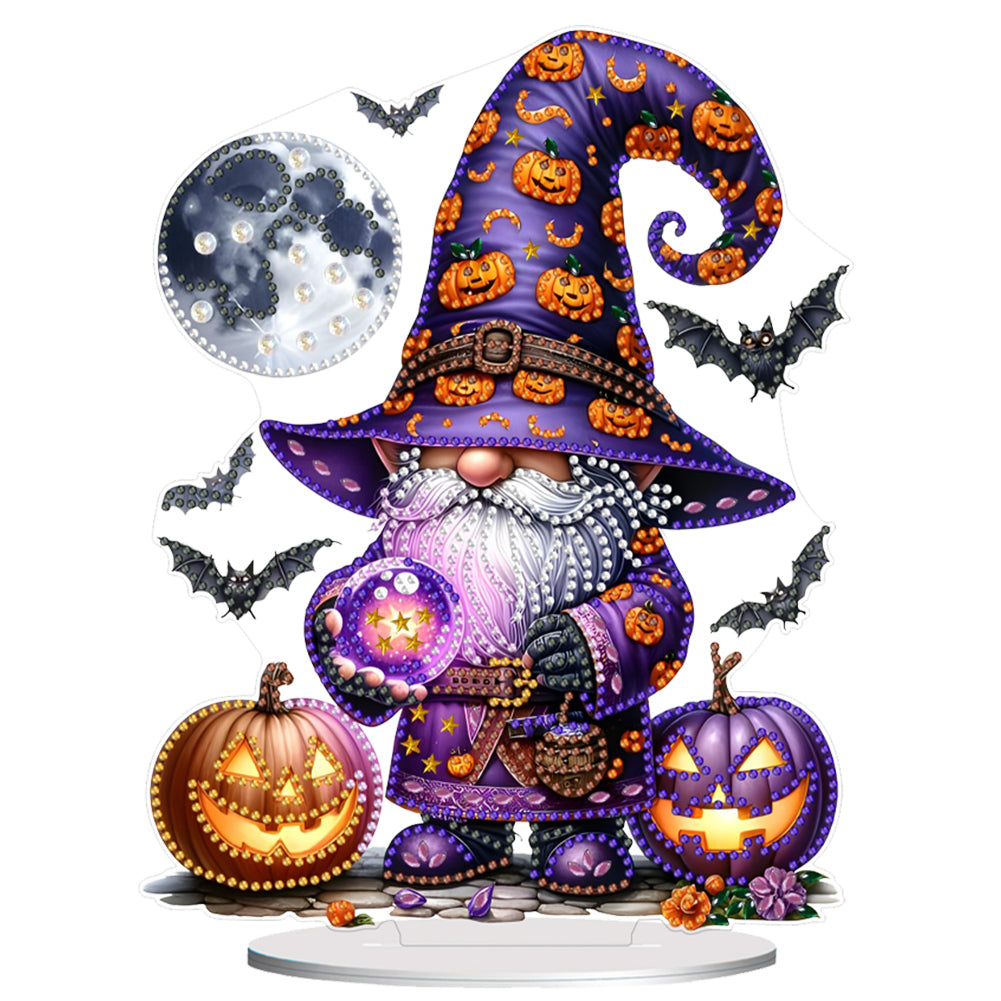 Acrylic Halloween Gnome Desktop Diamond Art Kits Diamond Painting Desktop Decors