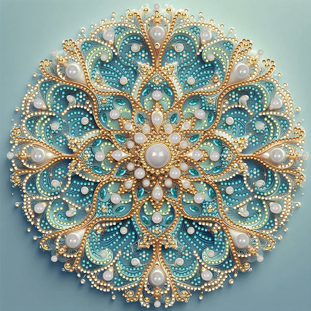 Diamond Painting - Partial Special Shaped - round mandala (30*30CM)