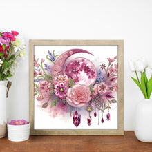 Load image into Gallery viewer, Diamond Painting - Partial Special Shaped - double moon rose (30*30CM)
