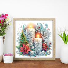 Load image into Gallery viewer, Diamond Painting - Partial Special Shaped - Christmas double candle (30*30CM)
