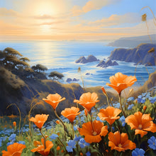 Load image into Gallery viewer, Diamond Painting - Full Round - Flowers at the Seaside (40*40CM)
