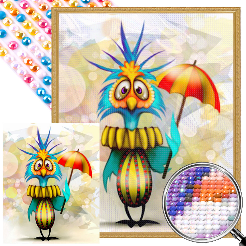 AB Diamond Painting - Full Round - Bird with Umbrella (40*50CM)