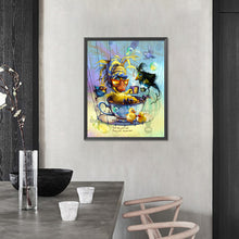 Load image into Gallery viewer, AB Diamond Painting - Full Round - Bird Taking a Bath in a Coffee Cup (40*50CM)
