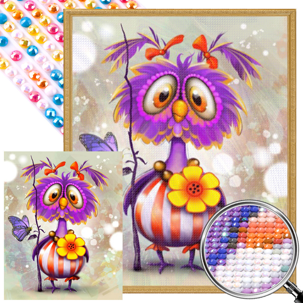 AB Diamond Painting - Full Round - Bird and Butterfly (40*50CM)