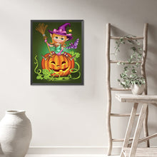 Load image into Gallery viewer, AB Diamond Painting - Full Round - Little Witch on Pumpkin (40*50CM)
