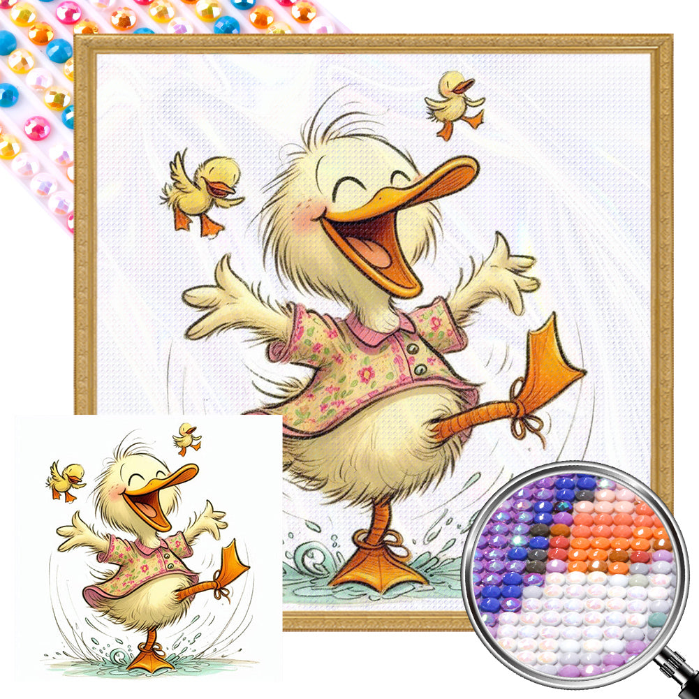 AB Diamond Painting - Full Round - Cute Ducklings (40*40CM)