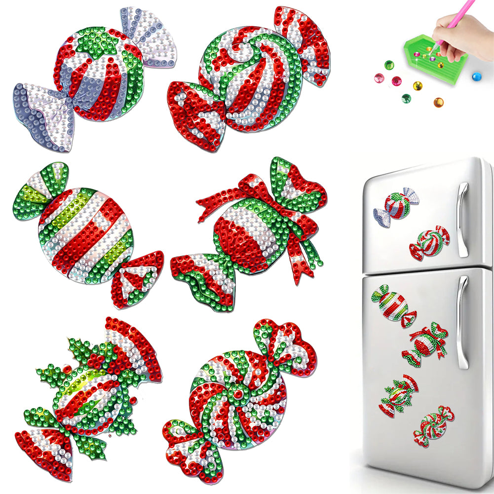 6Pcs Acrylic Butterfly Diamond Art Magnets Decals Diamond Painting Fridge Magnet