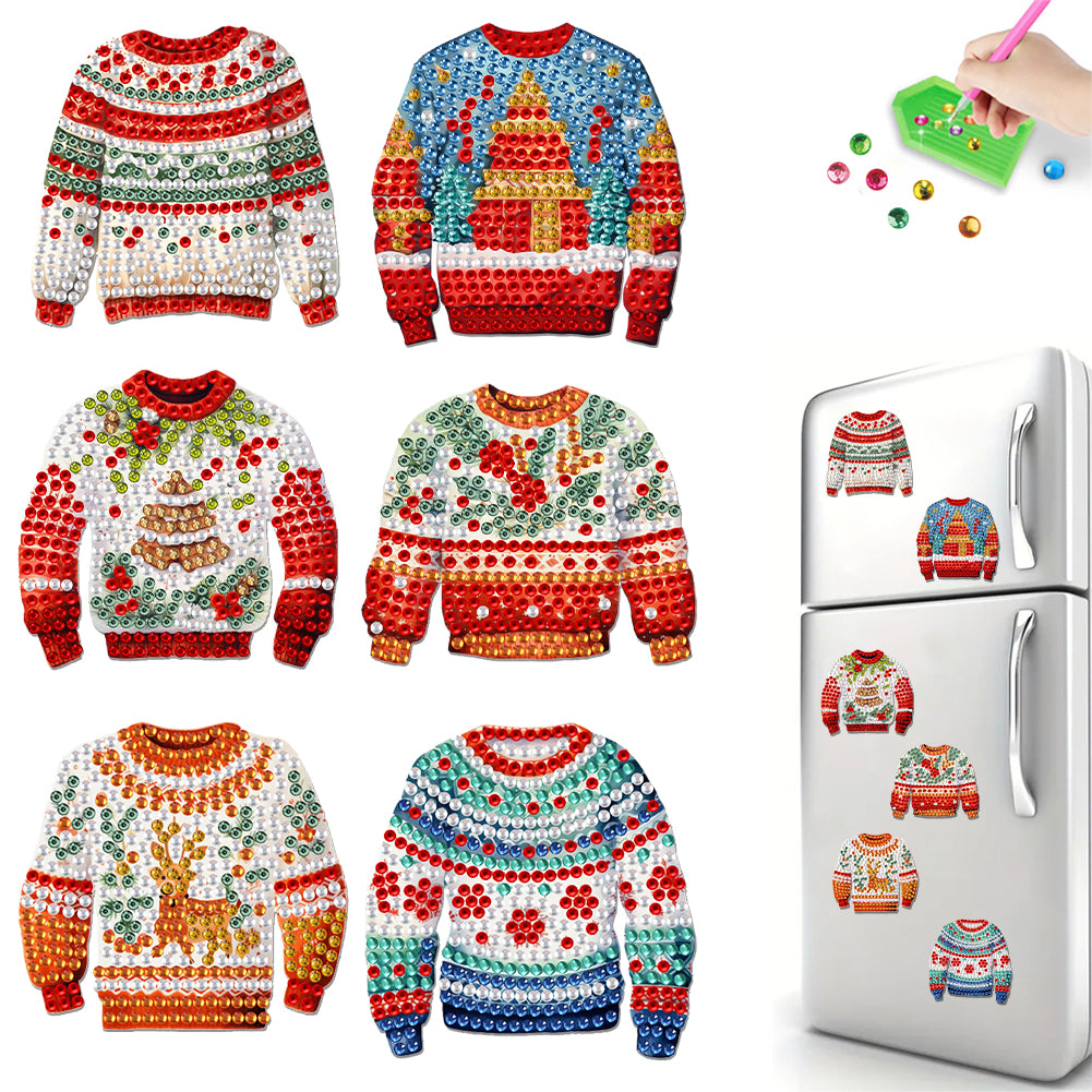 6Pcs Acrylic Butterfly Diamond Art Magnets Decals Diamond Painting Fridge Magnet