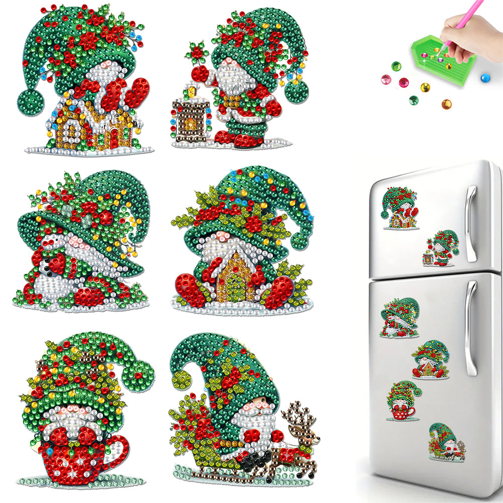 6Pcs Acrylic Butterfly Diamond Art Magnets Decals Diamond Painting Fridge Magnet