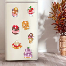 Load image into Gallery viewer, 4 Sheets Desserts Diamond Painting Refrigerator Magnet for Adults Kids Beginners
