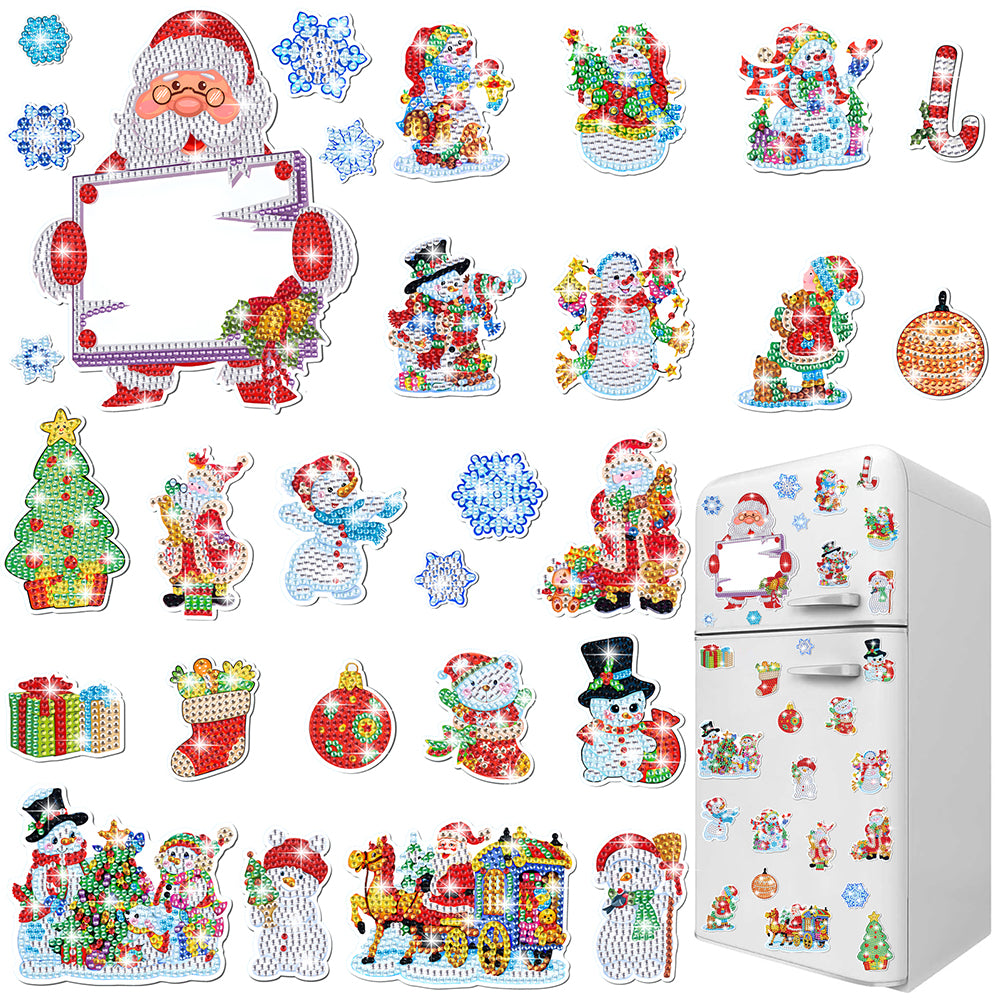 4 Sheets Desserts Diamond Painting Refrigerator Magnet for Adults Kids Beginners