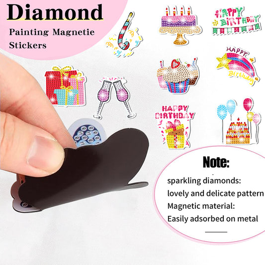 24Pcs Autumn Harvest Diamond Painting Refrigerator Magnet for Fridge Whiteboards