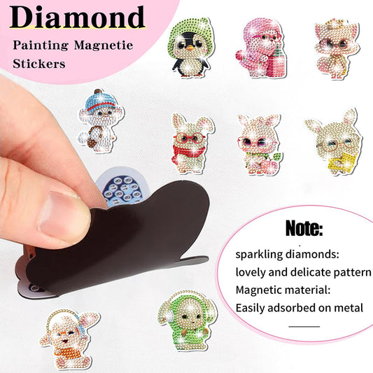 24Pcs Autumn Harvest Diamond Painting Refrigerator Magnet for Fridge Whiteboards