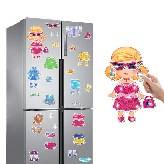 24Pcs Autumn Harvest Diamond Painting Refrigerator Magnet for Fridge Whiteboards