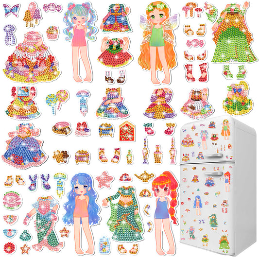 24Pcs Autumn Harvest Diamond Painting Refrigerator Magnet for Fridge Whiteboards